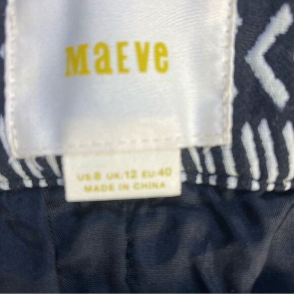 Maeve Black & White Geometric Button-Front Skirt – Anthropologie Boho Chic - Picture 5 of 12